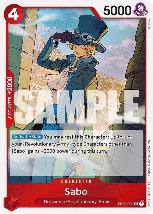 Image for Sabo (Extra Booster: Anime 25th Collection) (EB02-002) - One Piece Card Game