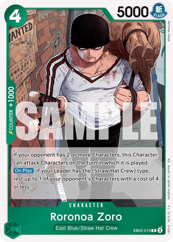 Image for Roronoa Zoro (Extra Booster: Anime 25th Collection) (EB02-019) - One Piece Card Game