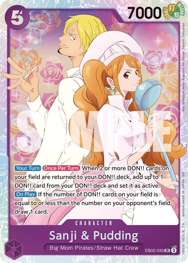 Image for Sanji & Pudding (Extra Booster: Anime 25th Collection) (EB02-035) - One Piece Card Game