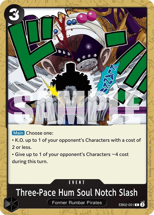Image for Three-Pace Hum Soul Notch Slash (Extra Booster: Anime 25th Collection) (EB02-051) - One Piece Card Game