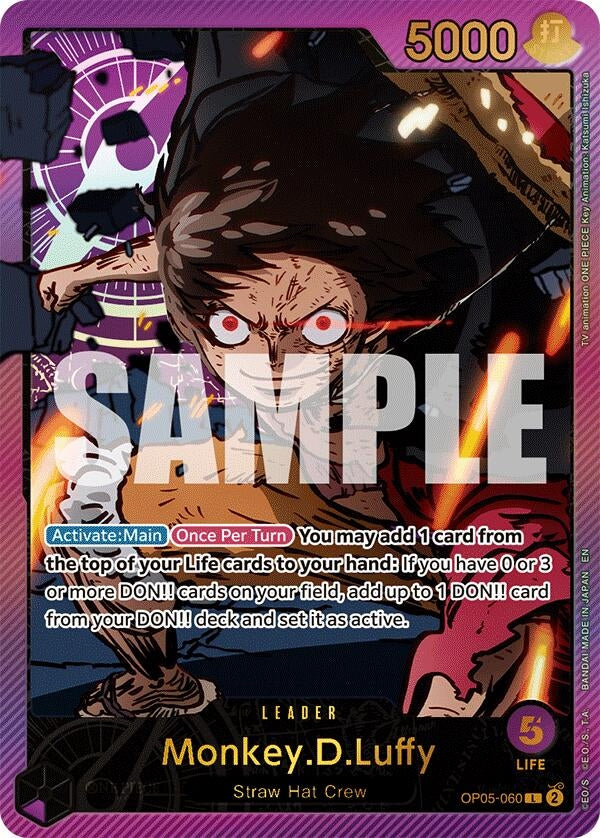 Image for Monkey.D.Luffy (SPR) (Extra Booster: Anime 25th Collection) (OP05-060) - One Piece Card Game
