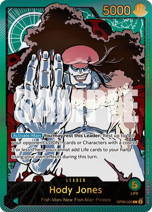 Image for Hody Jones (SPR) (Extra Booster: Anime 25th Collection) (OP06-020) - One Piece Card Game