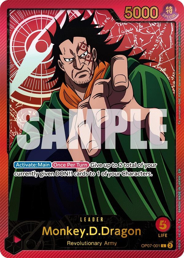 Image for Monkey.D.Dragon (SPR) (Extra Booster: Anime 25th Collection) (OP07-001) - One Piece Card Game