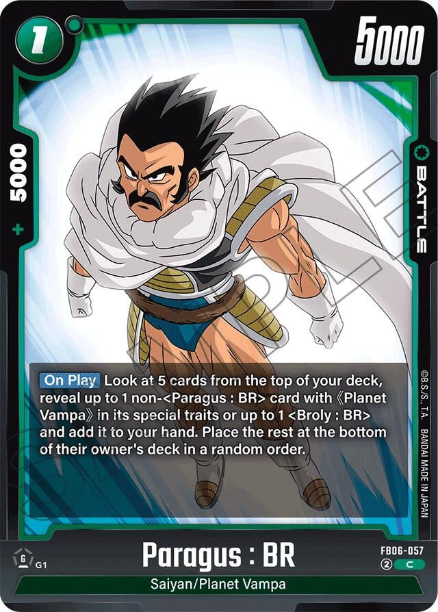 Image for Paragus : BR - FB06-057 (Rivals Clash) (FB06-057) - Dragon Ball Super: Fusion World