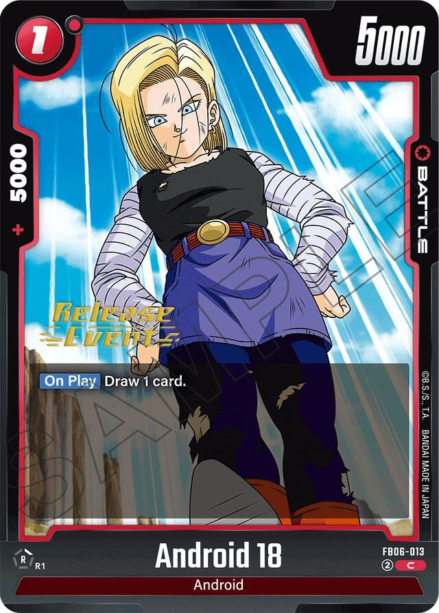 Image for Android 18 - FB06-013 (Rivals Clash Release Event Cards) (FB06-013) - Dragon Ball Super: Fusion World