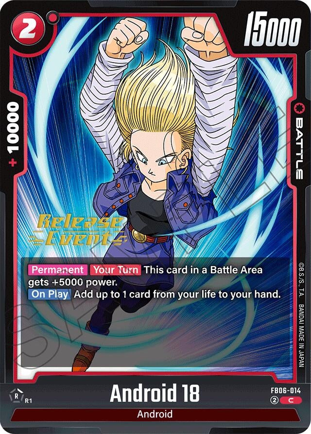 Image for Android 18 - FB06-014 (Rivals Clash Release Event Cards) (FB06-014) - Dragon Ball Super: Fusion World