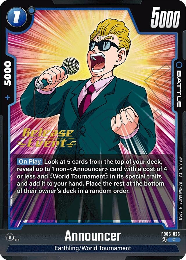 Image for Announcer (Rivals Clash Release Event Cards) (FB06-026) - Dragon Ball Super: Fusion World