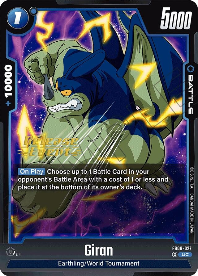 Image for Giran (Rivals Clash Release Event Cards) (FB06-027) - Dragon Ball Super: Fusion World