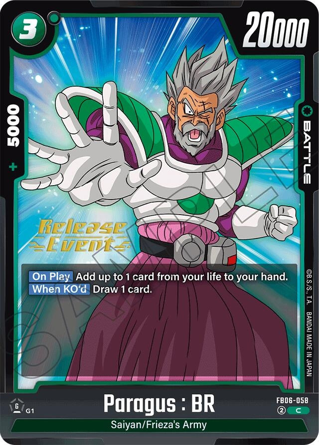 Image for Paragus : BR - FB06-058 (Rivals Clash Release Event Cards) (FB06-058) - Dragon Ball Super: Fusion World