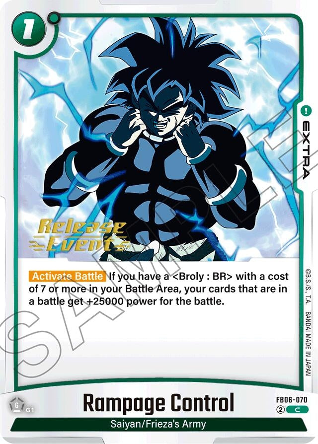 Image for Rampage Control (Rivals Clash Release Event Cards) (FB06-070) - Dragon Ball Super: Fusion World