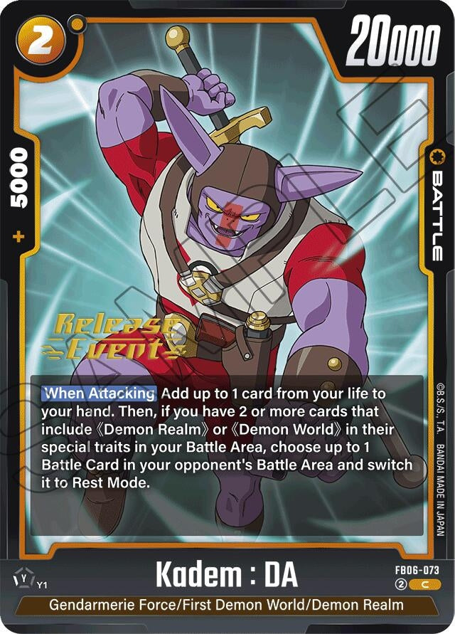 Image for Kadem : DA (Rivals Clash Release Event Cards) (FB06-073) - Dragon Ball Super: Fusion World