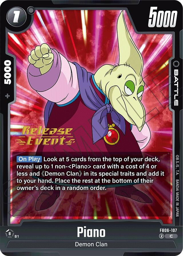 Image for Piano - FB06-107 (Rivals Clash Release Event Cards) (FB06-107) - Dragon Ball Super: Fusion World