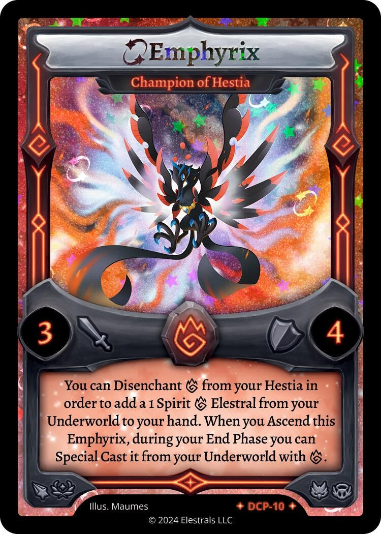 Image for Emphyrix - Champion of Hestia (Stellar) (Divine Champions: Firestorm Promos) (DCP-10) - Elestrals