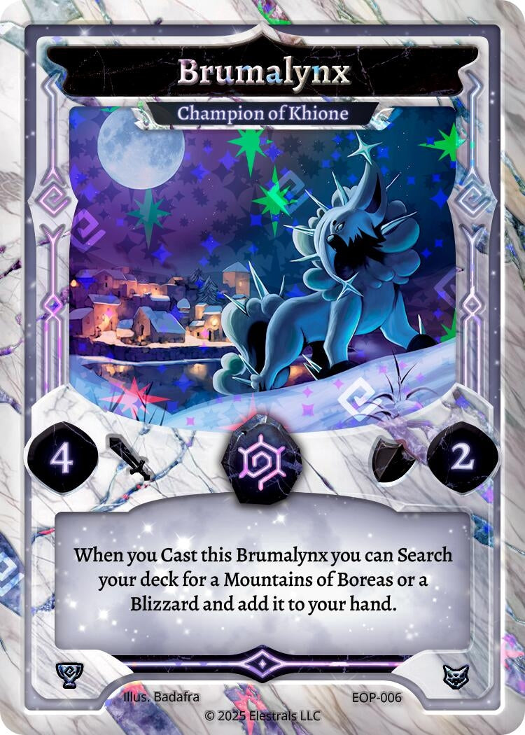 Image for Brumalynx - Champion of Khione (Elestrals Premier Packs) (EOP-006) - Elestrals