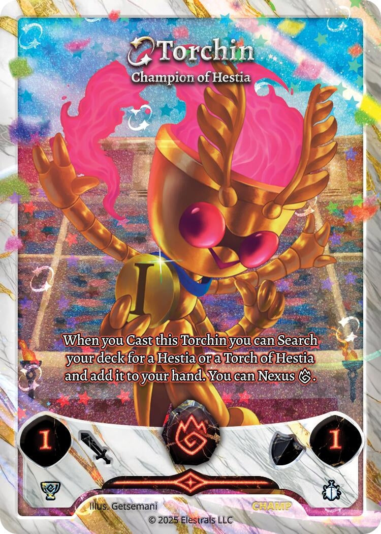 Image for Torchin - Champion of Hestia (Stellar) (Elestrals Premier Packs) (CHAMP) - Elestrals