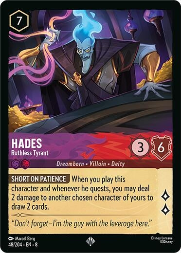 Image for Hades - Ruthless Tyrant (Reign of Jafar) (48/204) - Disney Lorcana