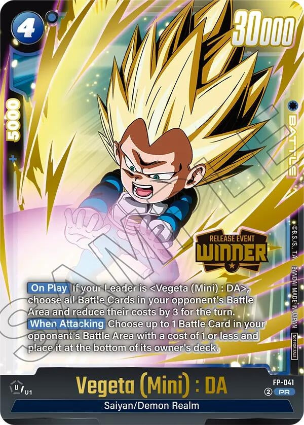 Image for Vegeta (Mini) - FP-041 (Release Event Winner) (Rivals Clash Release Event Cards) (FP-041) - Dragon Ball Super: Fusion World