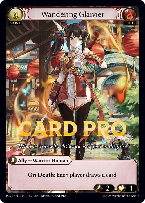 Image for Wandering Glaivier (Promotional Cards) (016) - Grand Archive TCG