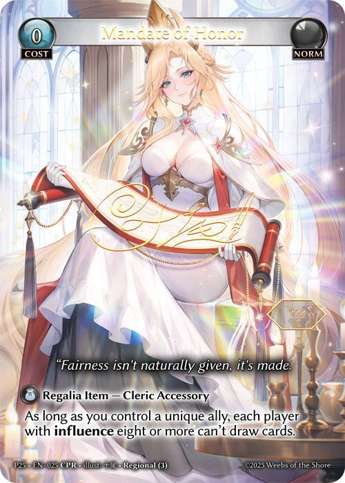 Image for Mandate of Honor (Promotional Cards) (025) - Grand Archive TCG