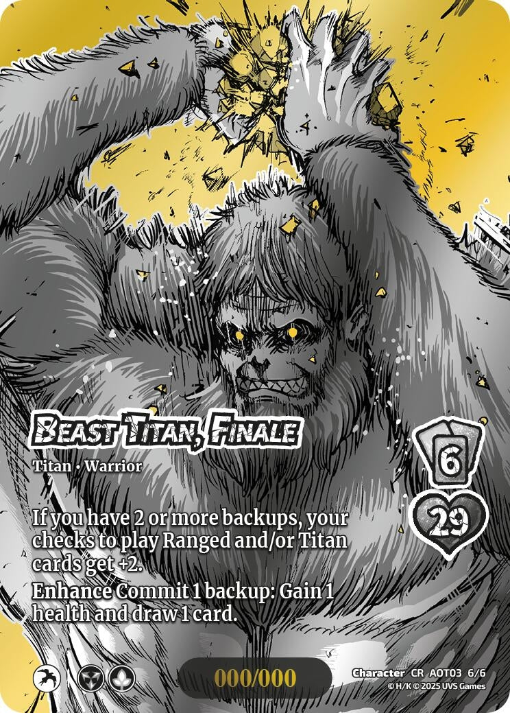 Image for Beast Titan, Finale (Chrome Rare) (Attack on Titan: Apocalypse) (6/6) - UniVersus