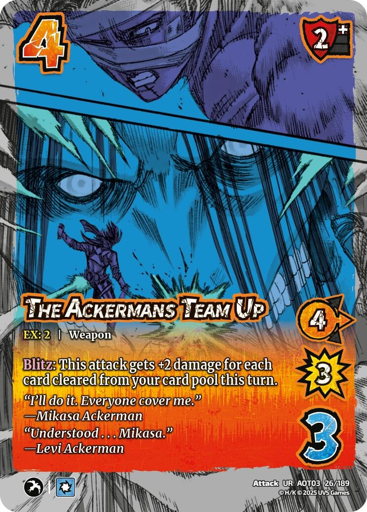 Image for The Ackermans Team Up (Attack on Titan: Apocalypse) (26/189) - UniVersus