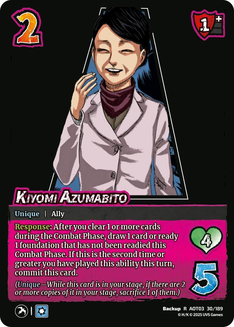 Image for Kiyomi Azumabito (Attack on Titan: Apocalypse) (30/189) - UniVersus