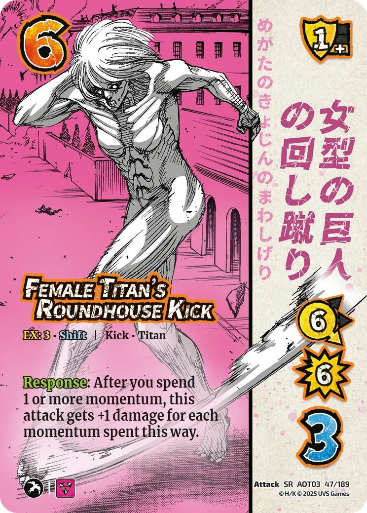 Image for Female Titan's Roundhouse Kick // Annie's Contemplations (Attack on Titan: Apocalypse) (47/189) - UniVersus