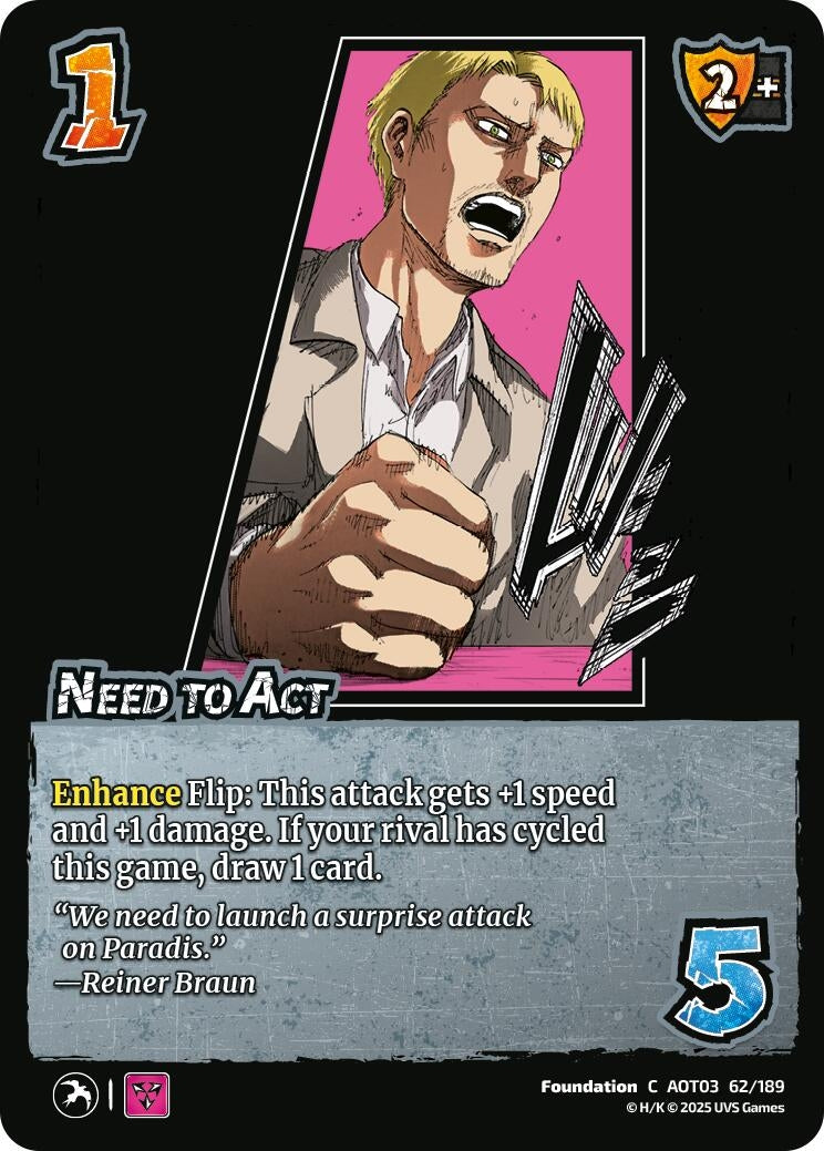 Image for Need to Act (Attack on Titan: Apocalypse) (62/189) - UniVersus