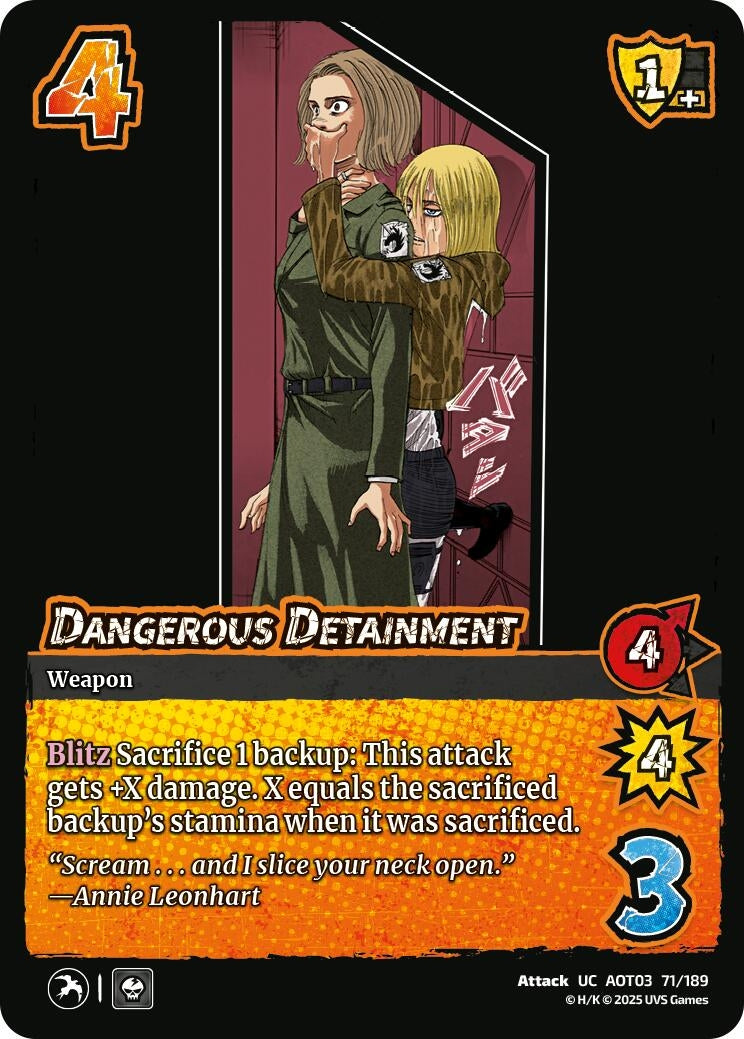 Image for Dangerous Detainment (Attack on Titan: Apocalypse) (71/189) - UniVersus