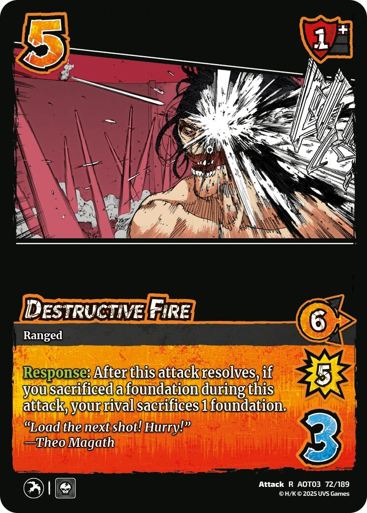 Image for Destructive Fire (Attack on Titan: Apocalypse) (72/189) - UniVersus