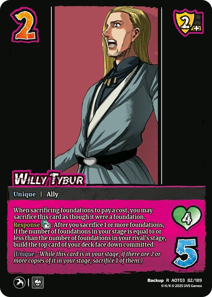 Image for Willy Tybur (Attack on Titan: Apocalypse) (82/189) - UniVersus