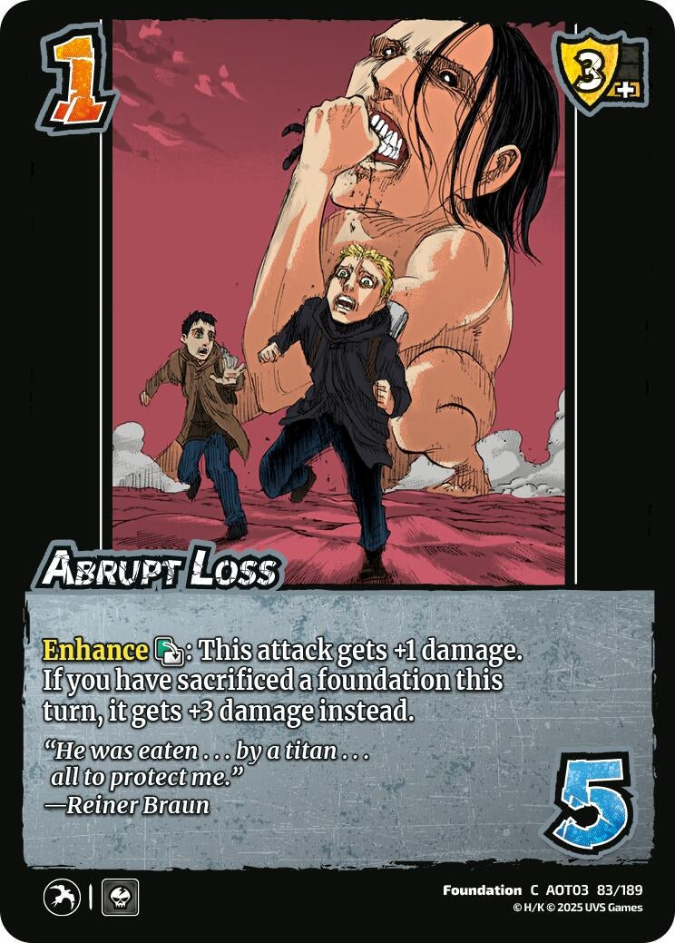 Image for Abrupt Loss (Attack on Titan: Apocalypse) (83/189) - UniVersus