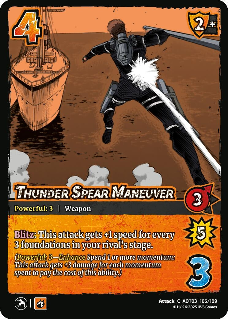 Image for Thunder Spear Maneuver (Attack on Titan: Apocalypse) (105/189) - UniVersus