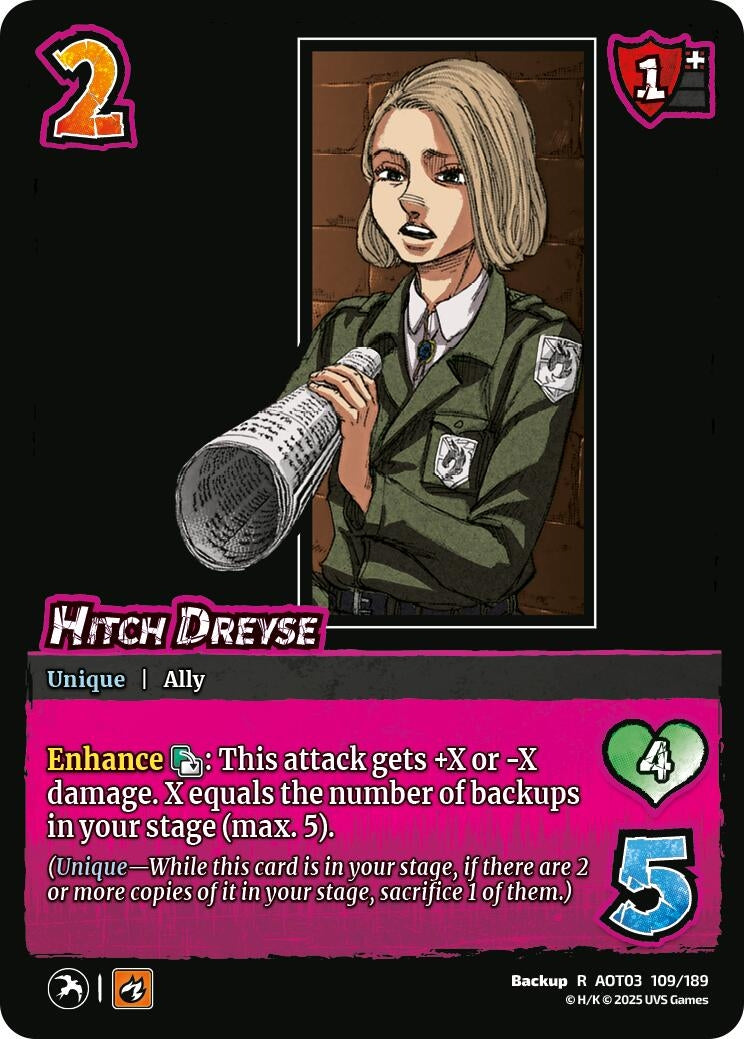 Image for Hitch Dreyse (Attack on Titan: Apocalypse) (109/189) - UniVersus