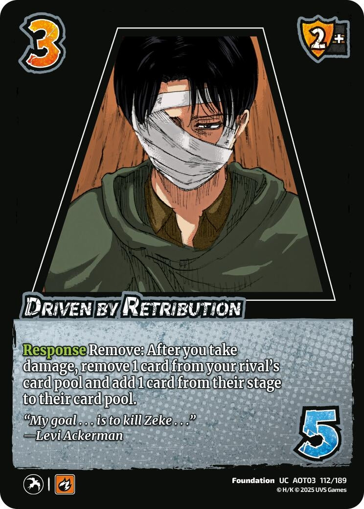 Image for Driven by Retribution (Attack on Titan: Apocalypse) (112/189) - UniVersus
