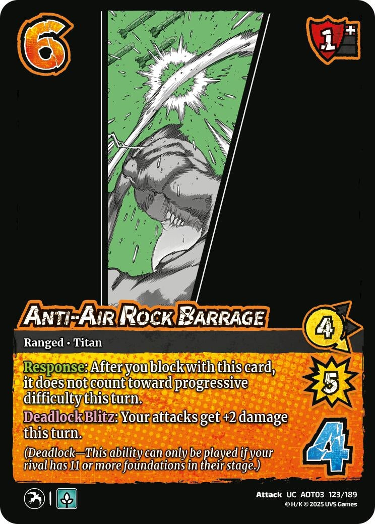 Image for Anti-Air Rock Barrage (Attack on Titan: Apocalypse) (123/189) - UniVersus