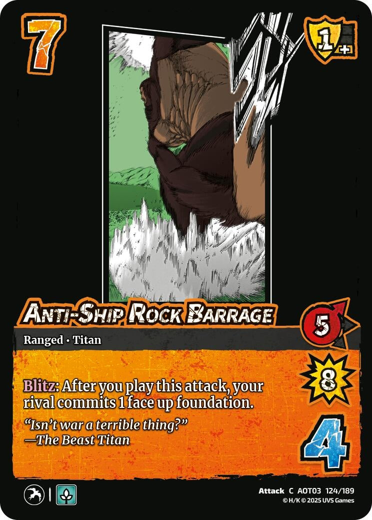Image for Anti-Ship Rock Barrage (Attack on Titan: Apocalypse) (124/189) - UniVersus