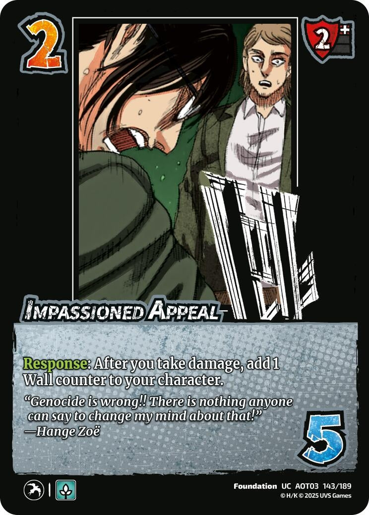 Image for Impassioned Appeal (Attack on Titan: Apocalypse) (143/189) - UniVersus