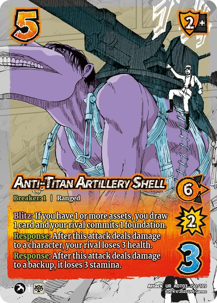 Image for Anti-Titan Artillery Shell (Attack on Titan: Apocalypse) (150/189) - UniVersus