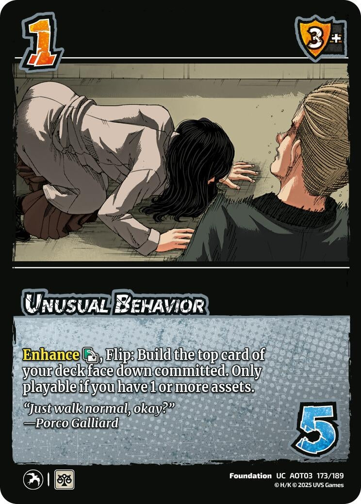 Image for Unusual Behavior (Attack on Titan: Apocalypse) (173/189) - UniVersus