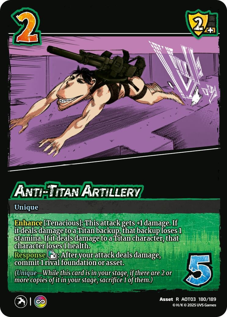 Image for Anti-Titan Artillery (Attack on Titan: Apocalypse) (180/189) - UniVersus