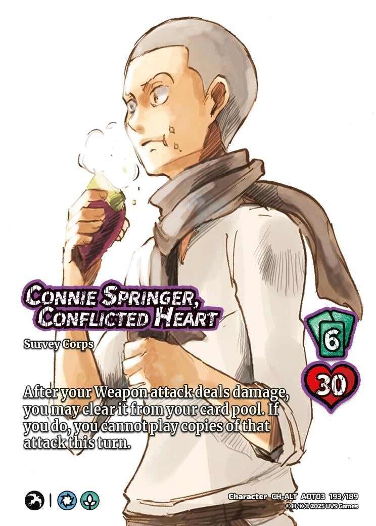 Image for Connie Springer, Conflicted Heart (Alternate Art) (Attack on Titan: Apocalypse) (193/189) - UniVersus