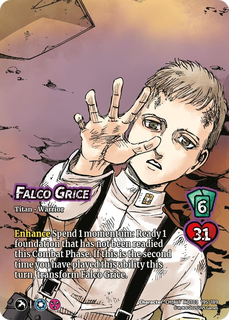 Image for Falco Grice // Jaw Titan, Flying Form (Alternate Art) (Attack on Titan: Apocalypse) (195/189) - UniVersus