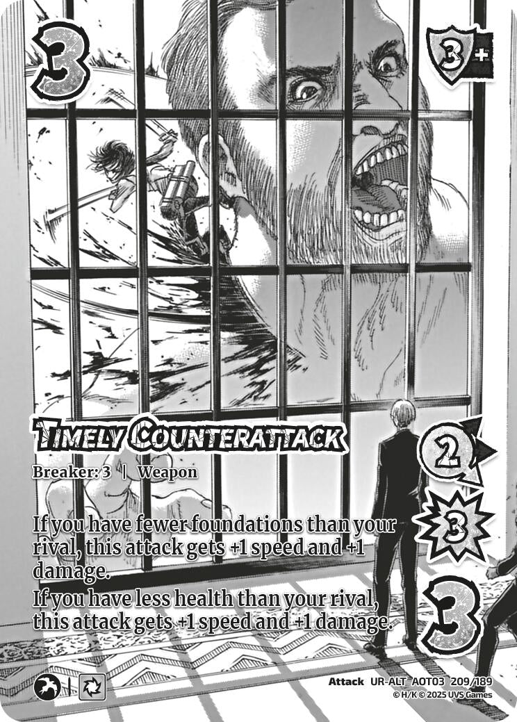 Image for Timely Counterattack (Alternate Art) (Attack on Titan: Apocalypse) (209/189) - UniVersus