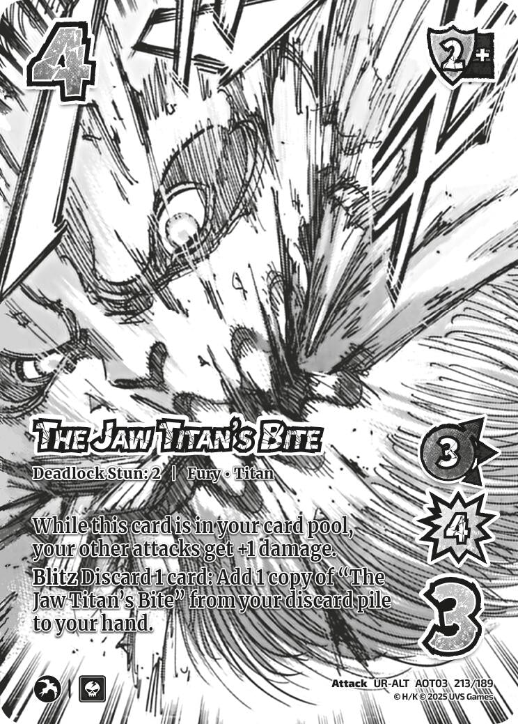 Image for The Jaw Titan's Bite (Alternate Art) (Attack on Titan: Apocalypse) (213/189) - UniVersus