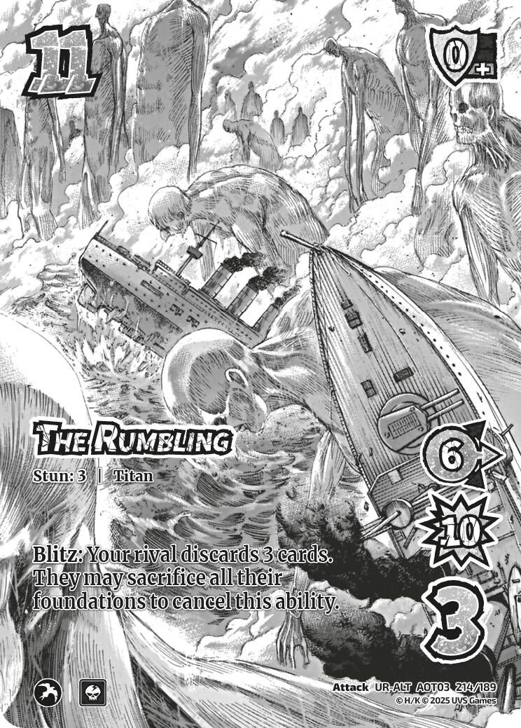 Image for The Rumbling (Alternate Art) (Attack on Titan: Apocalypse) (214/189) - UniVersus
