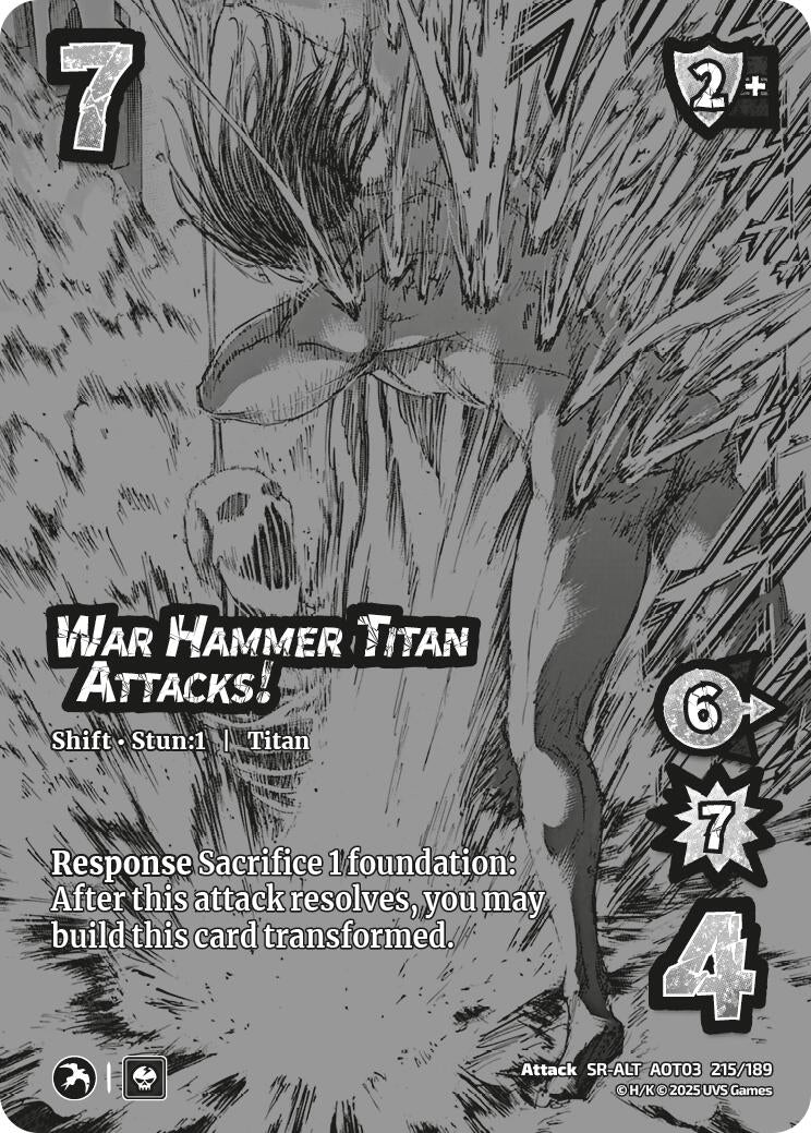 Image for War Hammer Titan Attacks! // The War Hammer Titan (Alternate Art) (Attack on Titan: Apocalypse) (215/189) - UniVersus