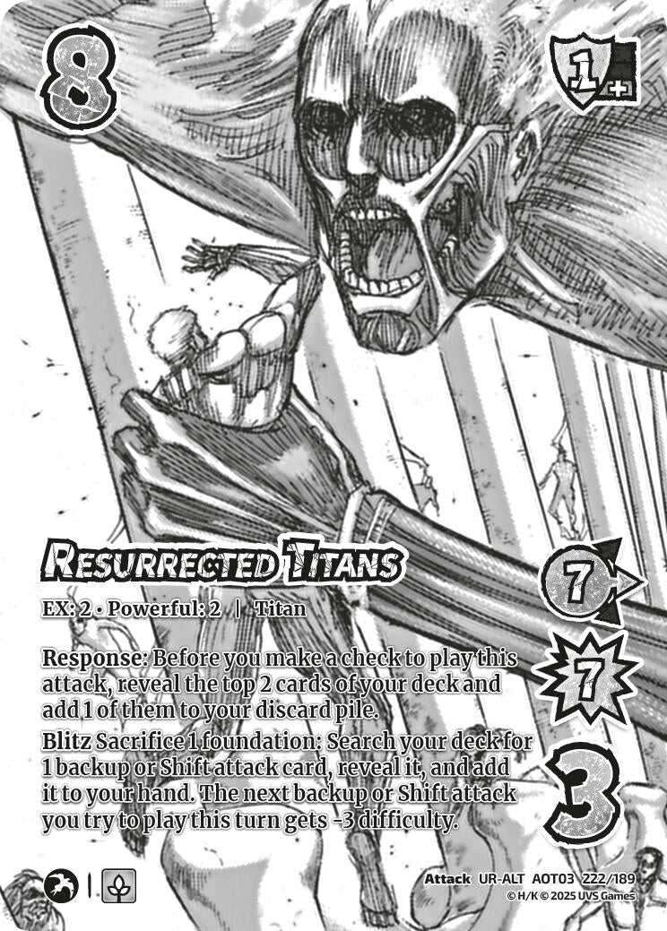 Image for Resurrected Titans (Alternate Art) (Attack on Titan: Apocalypse) (222/189) - UniVersus