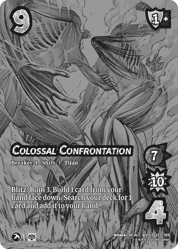 Image for Colossal Confrontation // Seeking Relief (Alternate Art) (Attack on Titan: Apocalypse) (223/189) - UniVersus