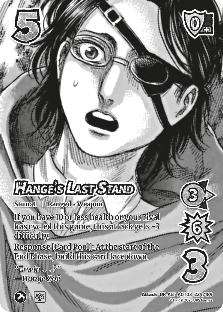 Image for Hange's Last Stand (Alternate Art) (Attack on Titan: Apocalypse) (224/189) - UniVersus